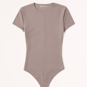 Abercrombie Short-Sleeve Cotton Seamless Fabric Crew Bodysuit